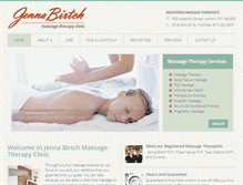 Tablet Screenshot of jennabirtchmassage.com